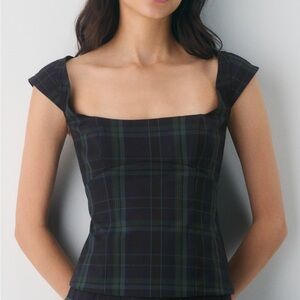 Aritzia Ambrosia Bustier - Black/Green